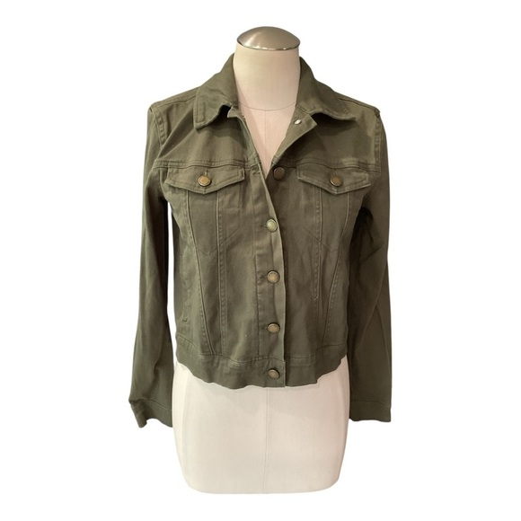Bagatelle Collection New York Olive Green Cropped Utility Jacket – Size XS - Picture 3 of 8